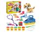 Play-Doh Care & Carry Vet: ein Tierarzt-Set mit Welpen, Werkzeugen und 5 Dosen Knete.