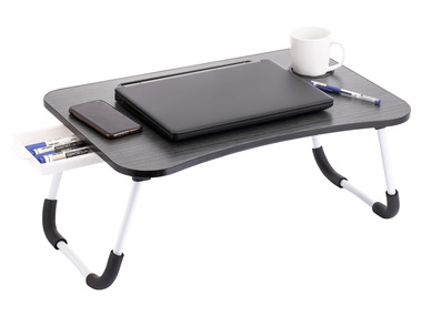 Weinberger - Laptop-Tisch mit Getränkehalter (schwarz)