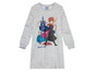 Graues Kleid mit langen Ärmeln mit einem Aufdruck von Elsa aus Frozen.