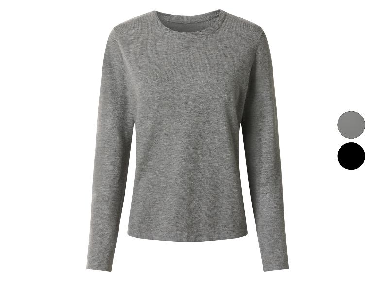 Graues und schwarzes Langarmshirt für Damen