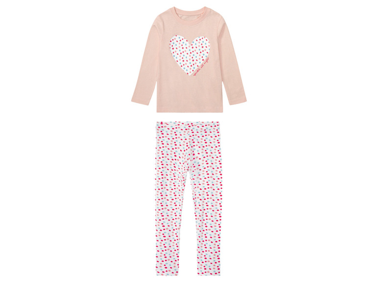 Gehe zu Vollbildansicht: lupilu Kleinkinder Mädchen Pyjama mit Print - Bild 2
