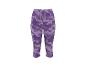 Lila Sport-Capri-Leggings mit abstraktem Muster und Kordelzug.