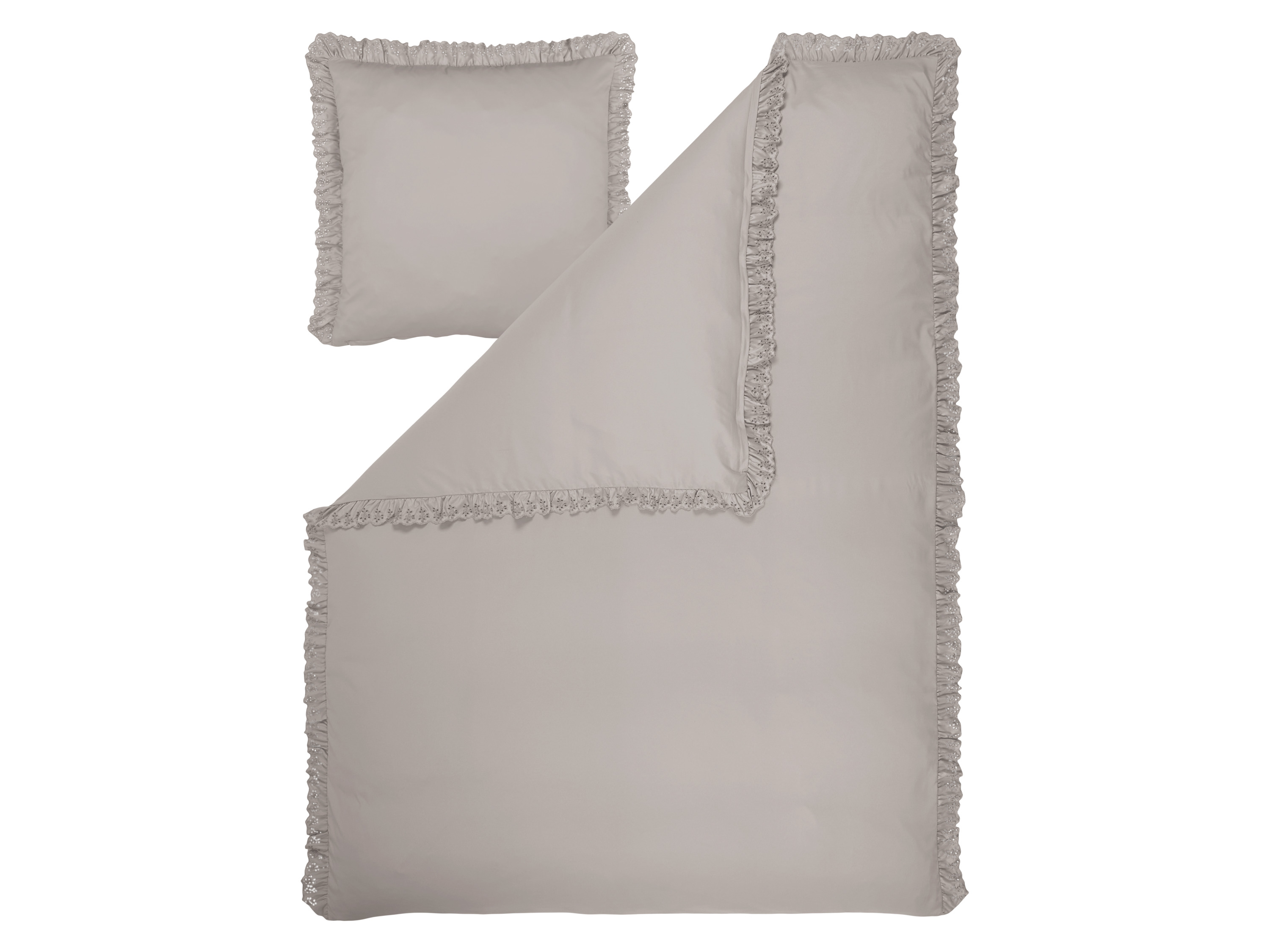 LIVARNO® Mikrofaser-Satin-Bettwäsche, 155 x 220 cm (Grau)