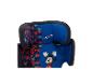 Blauer Mickey-Mouse-Autositz mit roten und schwarzen Mickey-Kopfmustern