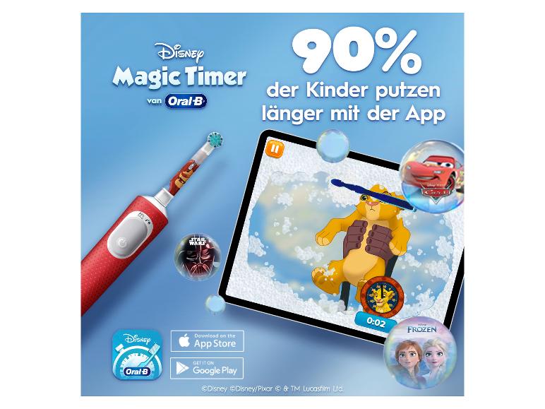 Elektrische Kinderzahnbürste mit Spiel-App, die zeigt, dass 90 % der Kinder länger putzen.
