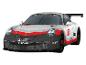 Porsche 911 GT3 Cup 3D-Puzzle, mit Michelin, Chopard, Mobil 1 und Boss Logos