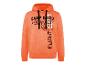 Oranger Camp David Kapuzenpullover mit schwarzem Luftfahrt-Aufdruck.