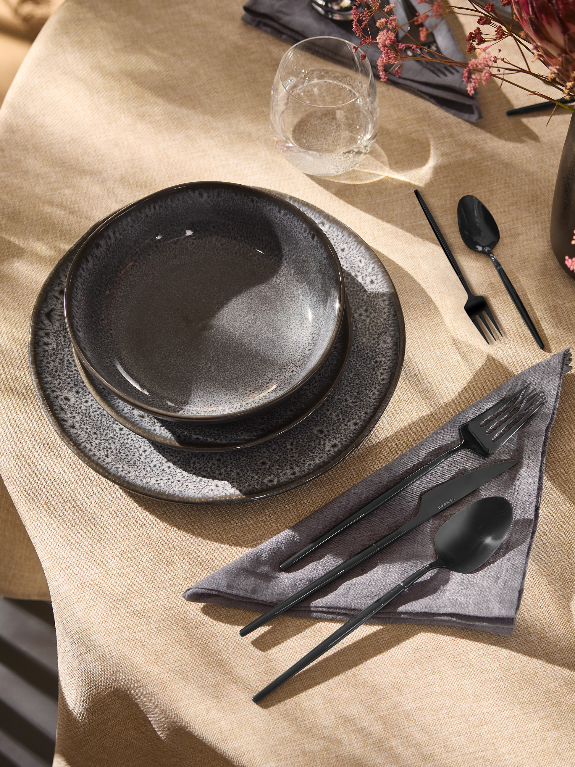 CREATABLE Geschirrset »Schiefer Black«