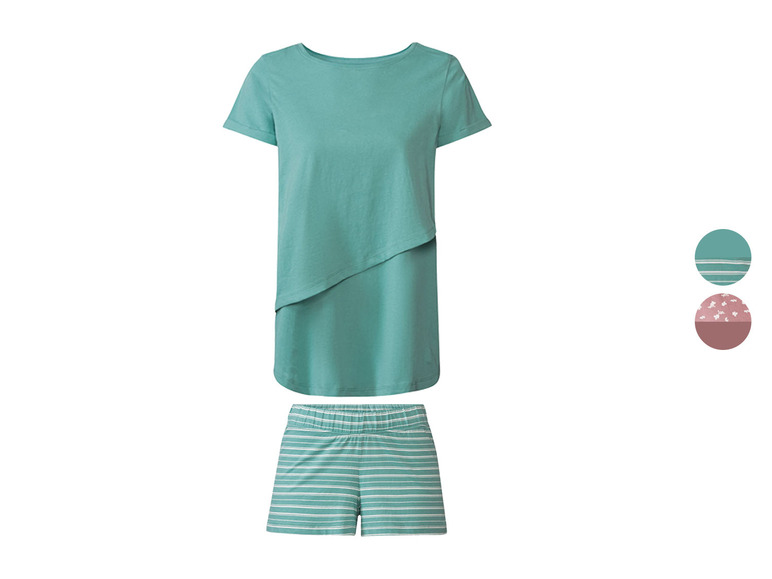 Gehe zu Vollbildansicht: esmara® Damen Stillpyjama aus reiner Bio-Baumwolle - Bild 1