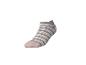 Gestreifte grau-weiß-rosa Socke