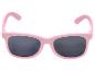 Rosa Kinder-Sonnenbrille mit dunklen Gläsern.