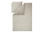 Beige Baumwollbettwäsche mit zwei Kissenbezügen und einer Bettdecke