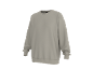 Beiges Sweatshirt mit langen Ärmeln und Rundhalsausschnitt.