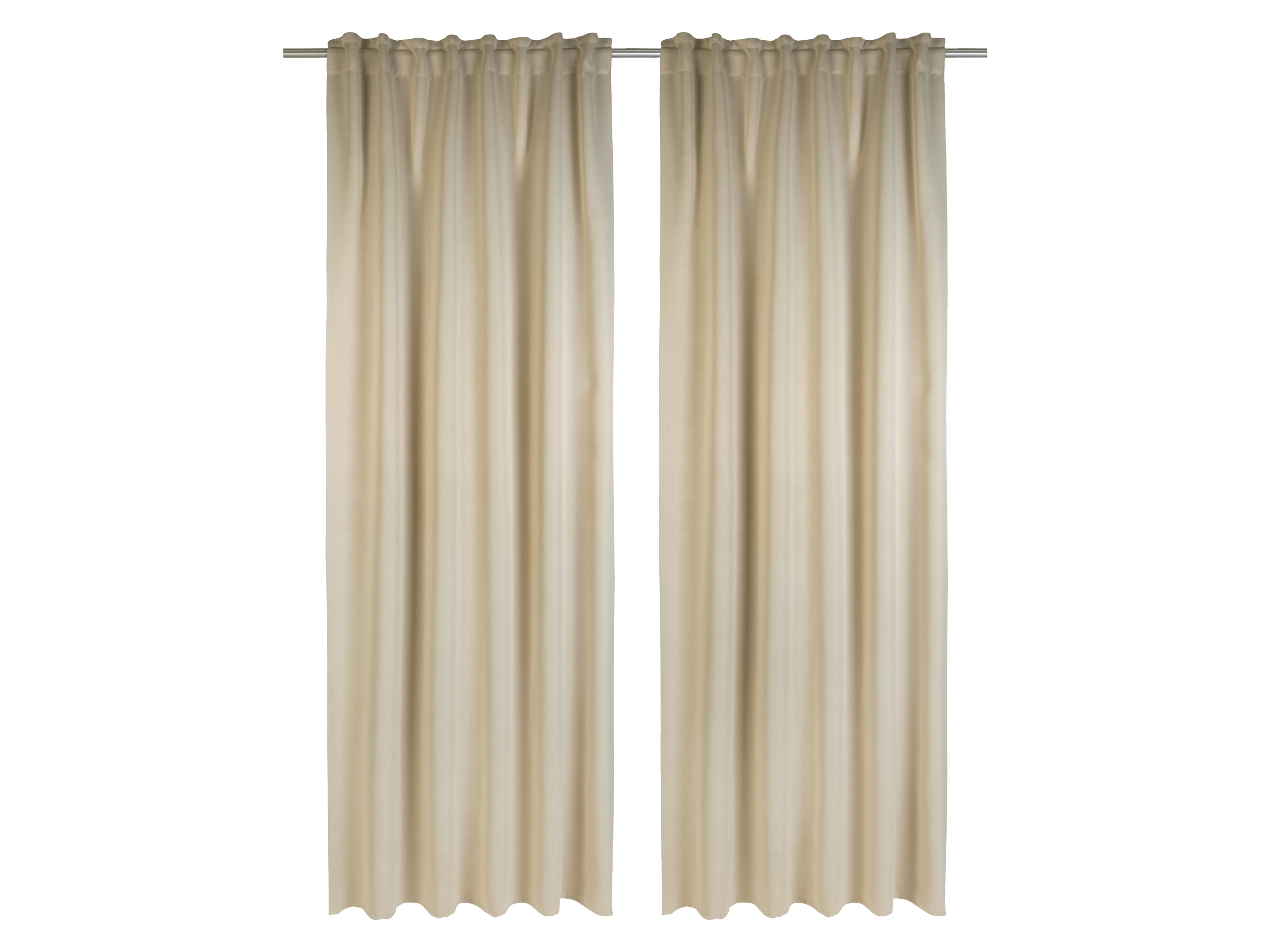 LIVARNO home Blackout Vorhangschal 135x254cm, 2 Stück (Beige) | 04335815005923