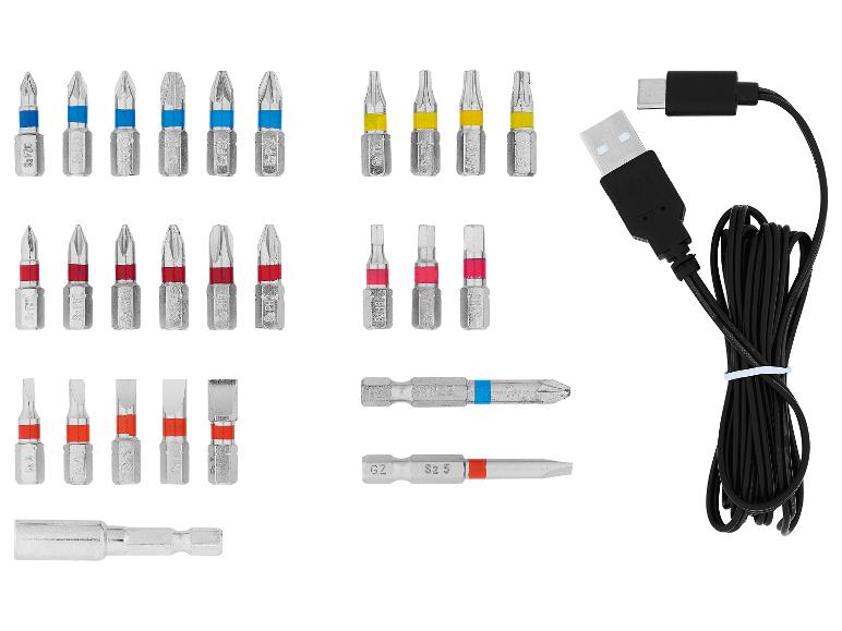 Akku-Stabschrauber & Schraubendreher-Satz, 38-teilig
