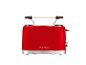 Roter Toaster mit der Aufschrift „1973“ auf weißem Hintergrund.