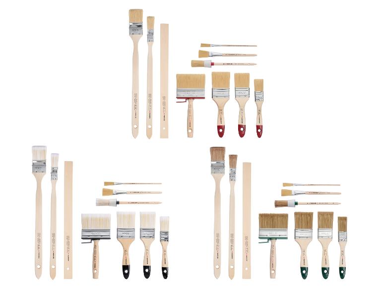Verschiedene PARKSIDE Pinsel in unterschiedlichen Größen und Ausführungen.