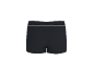 Schwarze Herren-Boxershorts mit weißem Bund