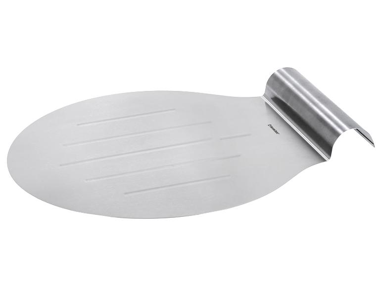 Runde Pizzaschaufel aus Edelstahl mit Griff