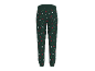 Dunkelgrüne Weihnachts-Jogginghose mit festlichem Muster, Rückansicht