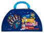 Blauer Paw Patrol Malkoffer mit Buntstiften mit Chase, Rubble, Skye und Marshall.