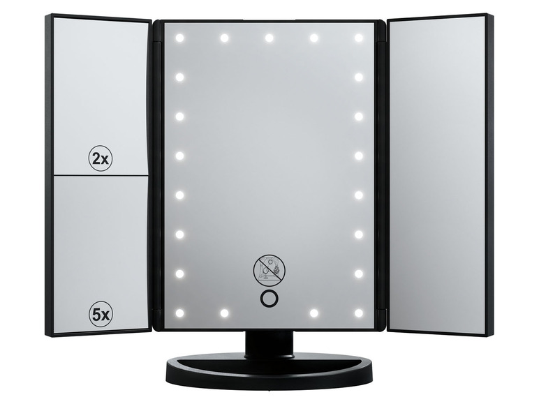 Gehe zu Vollbildansicht: LIVARNO home LED-Kosmetikspiegel »MKSLK 6 A2«, klappbar - Bild 2