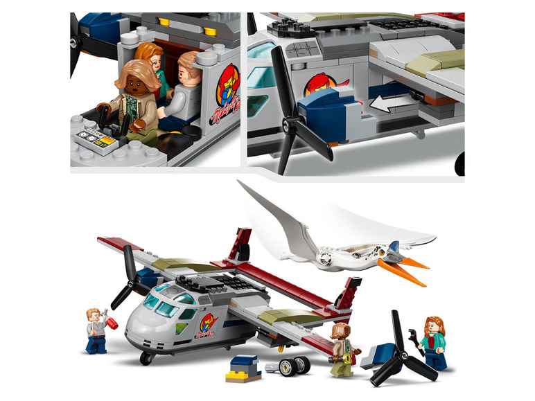 Gehe zu Vollbildansicht: LEGO® Jurassic World™ 76947 »Quetzalcoatlus: Flugzeug-Überfall« - Bild 4