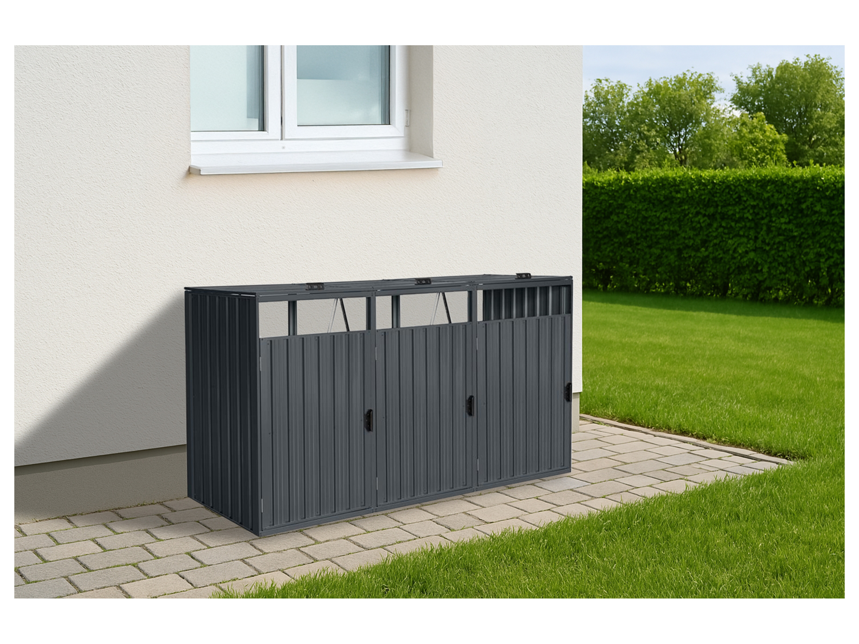 HOME DELUXE Mülltonnenbox CUBO (3 x 240 L) – Bild 2 von 2