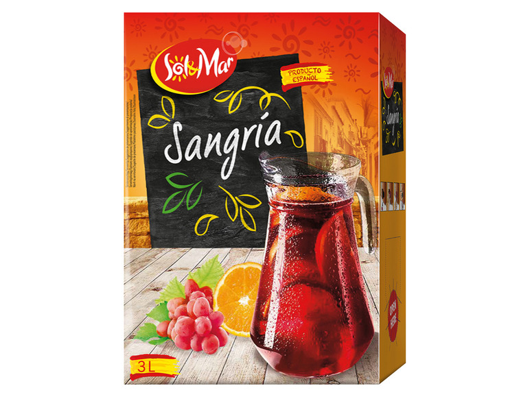 Gehe zu Vollbildansicht: Sol & Mar Sangria Bag-in-Box, aromatisiertes weinhaltiges Getränk - Bild 1