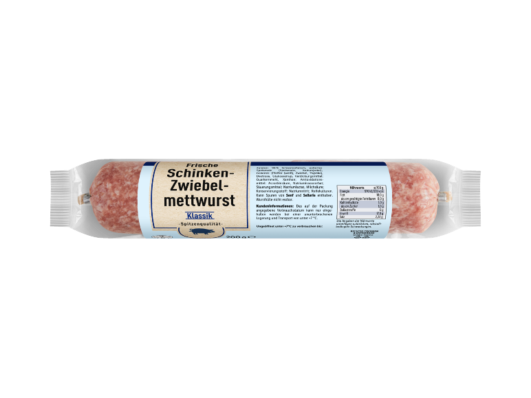 TILLMAN'S Frische Schinken-Zwiebelmettwurst, 200 g