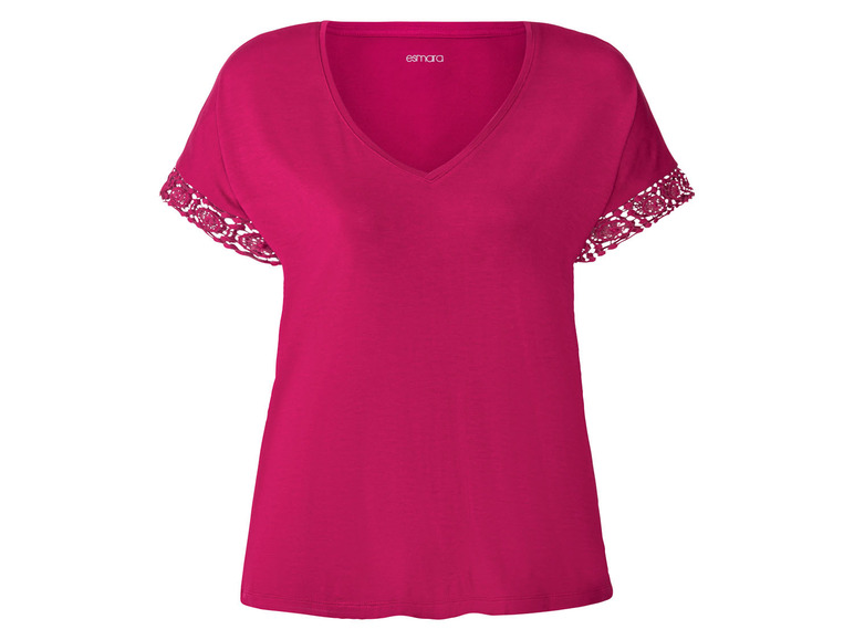 Gehe zu Vollbildansicht: esmara® Damen T-Shirt mit dekorativer Spitze - Bild 5