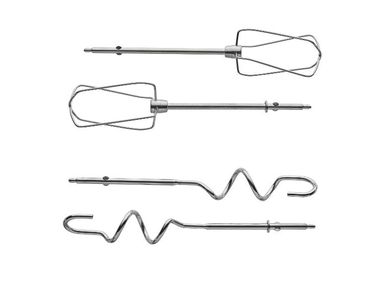 Set aus Metallbesen und Knethaken für Mixer