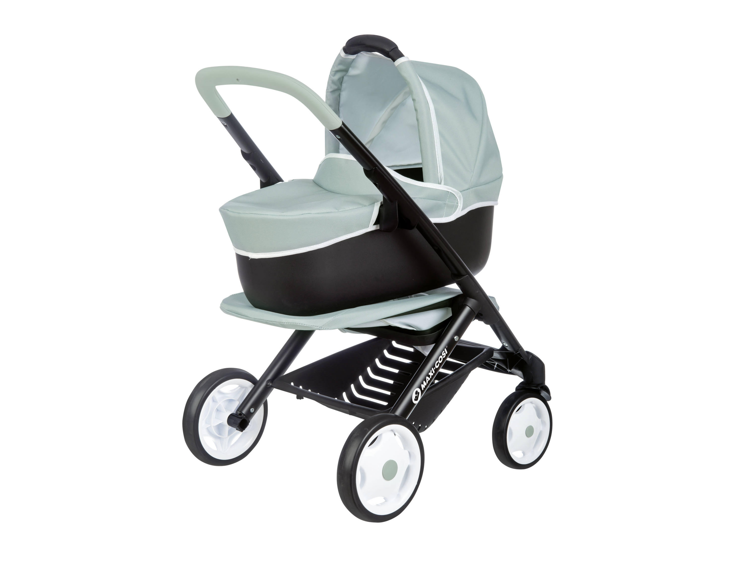 SMOBY Maxi-Cosi Puppenwagen 3- in-1 (Mint)““ | kann dein kleiner Liebling im Puppenwagen bequem schlafen. Mit wenigen Handgriffen lässt sich der obere Teil entnehmen und du kannst deinen Liebling im praktischen Tragekorb überall hin mitnehmen. Für spannende Entdeckungsreisen wird der Puppenwagen in einen Buggy umgewandelt, in dem es sich komfortabel sitzen lässt.Die Bezüge des Puppenwagens sind aus robustem Kunststoffgewebe hergestellt. Zur Reinigung lassen sich diese prima feucht abwischen. Für Puppen bis 42 cm. Hergestellt in Spanien. Produktmaße LxBxH: 54,5 x 38,5 x 64cm. Altersempfehlung: für Kinder ab 3 Jahren. Produktmerkmale tabletd Produktart: Puppenwagen Material: Kunststoff Altersempfehlung: 3 – 8 Jahren Maße: L 54,5 x B 38,5 x H 64 cm Gewicht: 2,85 kg Farbe: Rosa