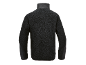 Rückansicht einer schwarzen Herren-Fleecejacke mit Stehkragen