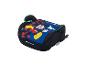 Blauer Kindersitzerhöher mit Mickey-Maus-Motiv.