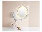 Schminkspiegel mit LED-Licht, ausklappbar, Kosmetik und Pinsel.