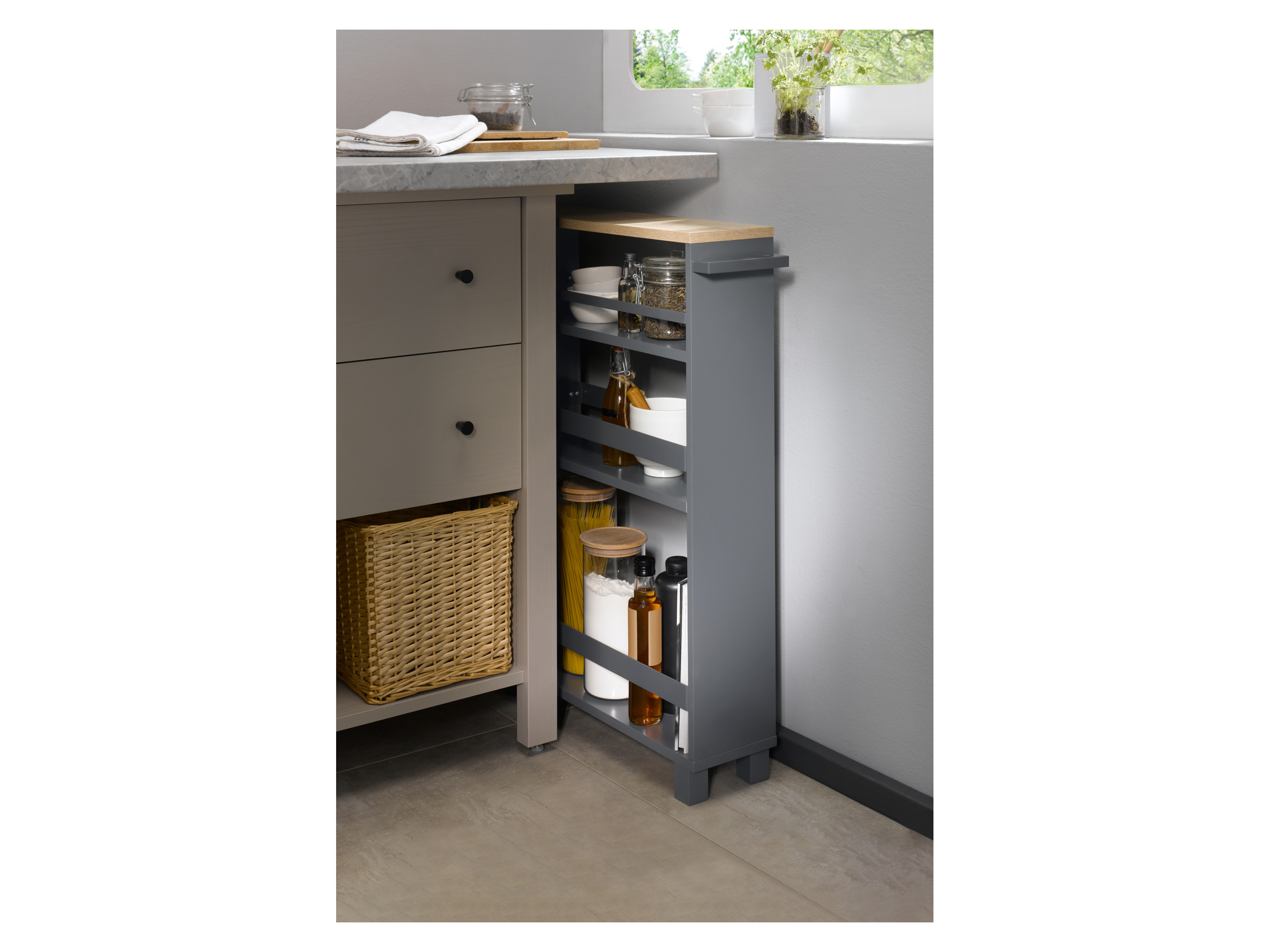 Thumbnail - LIVARNO home Küchen Nischenwagen (Grau)