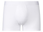 Weiße Boxershorts.