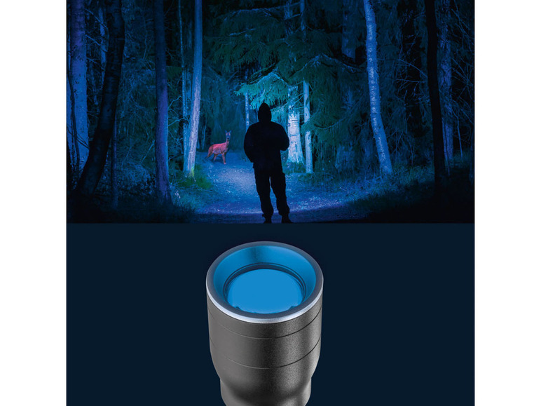 Gehe zu Vollbildansicht: CRIVIT Akku Taschenlampe, mit 4 wählbaren Farben und 4 Betriebsarten - Bild 10