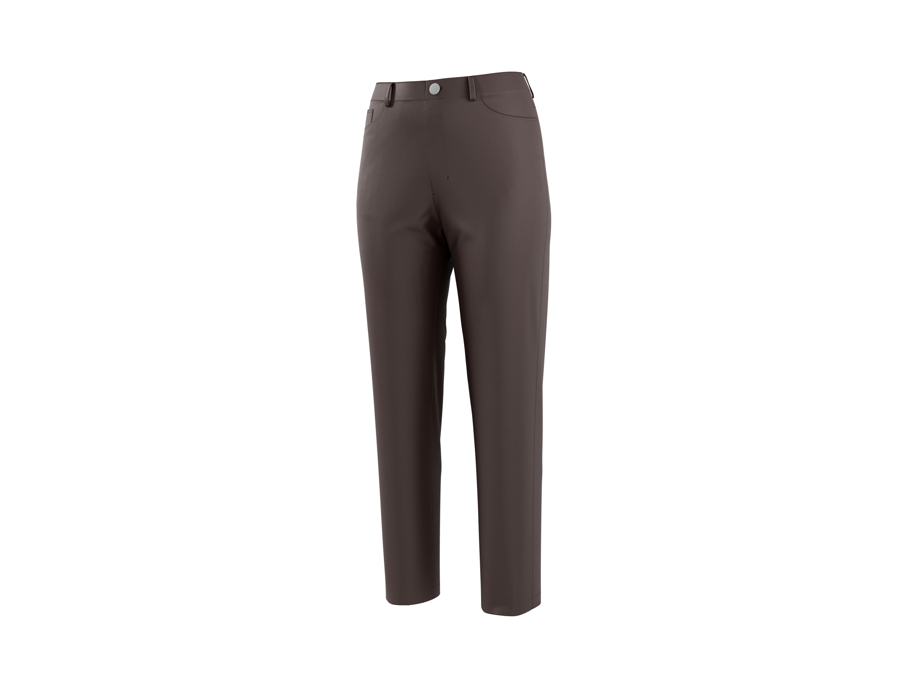 ESMARA® Damen Hose Slim Fit (Braun, 34) – Bild 3 von 4