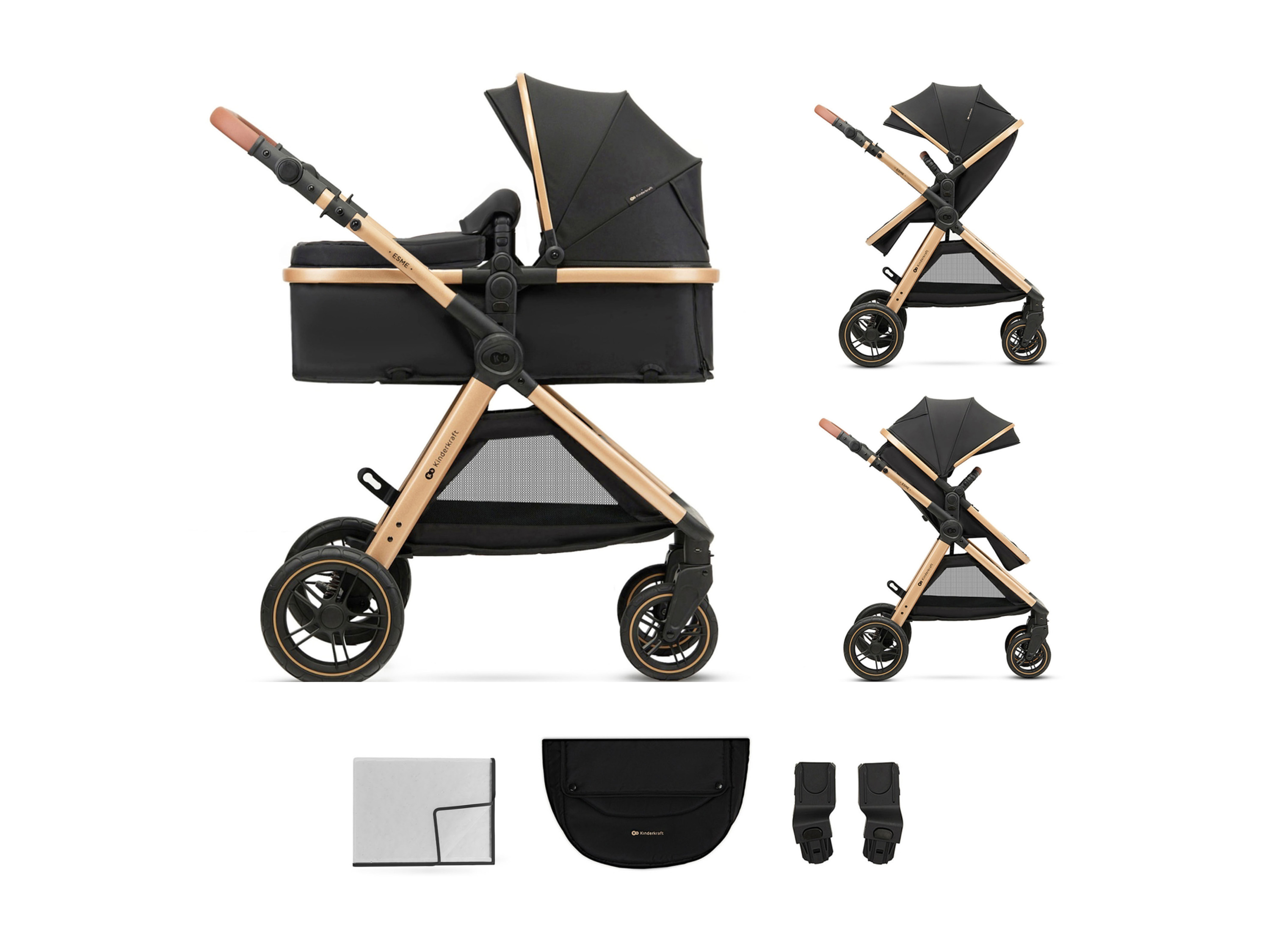 KINDERKRAFT Kinderwagen »Esme Classic 2in1« (Schwarz) – Bild 3 von 4