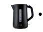 Schwarzer SilverCrest Wasserkocher mit Wasserstandsanzeige und 1,7L Fassungsvermögen.