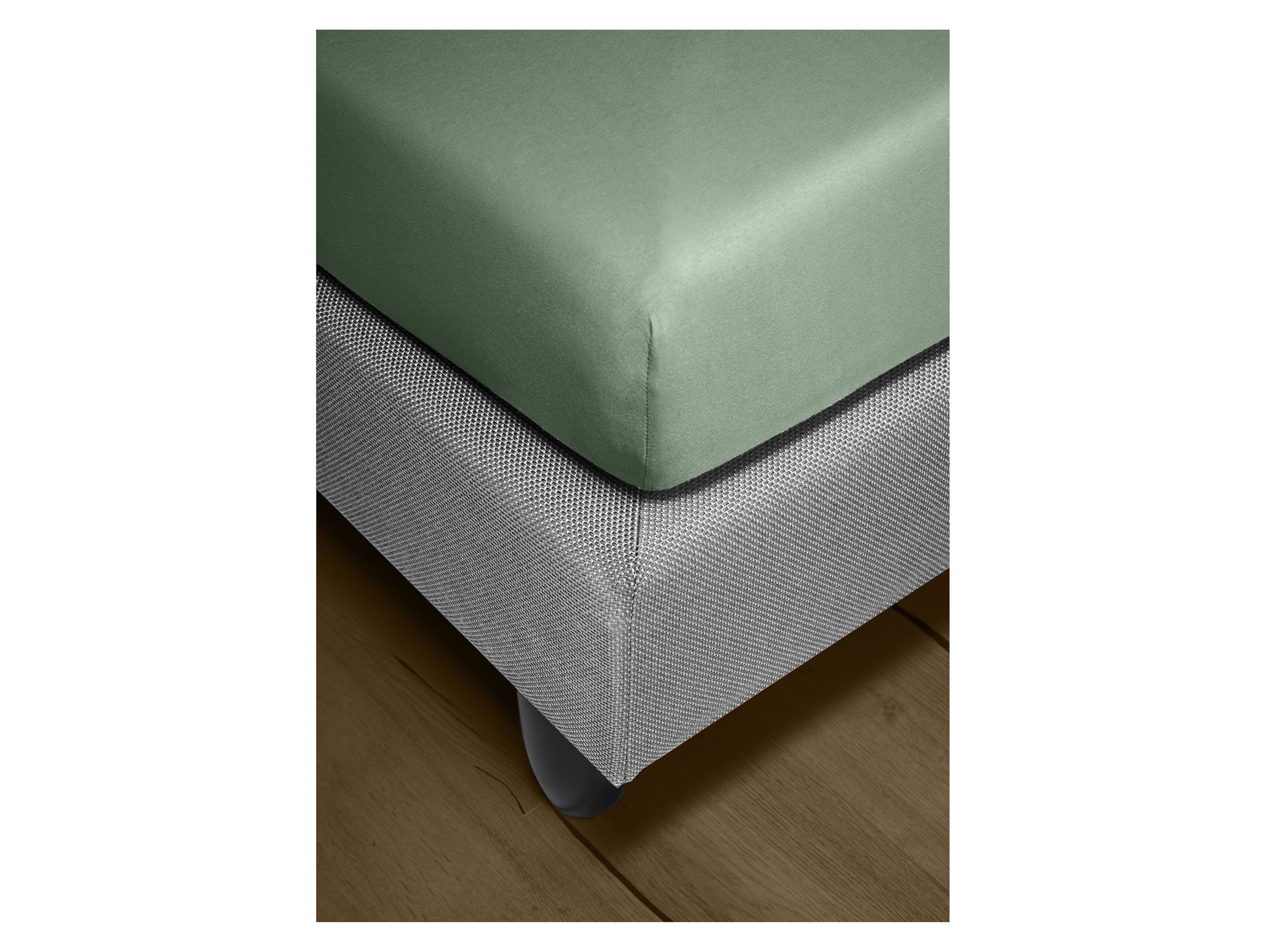 BIERBAUM Biber Spannbetttuch 1001 (30 salbei, 100 x 200 cm) – Bild 2 von 4