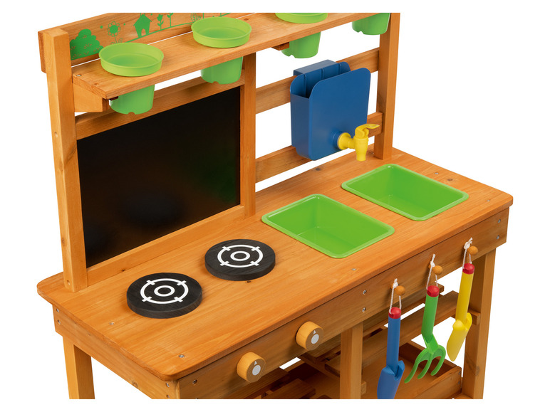 Gehe zu Vollbildansicht: Playtive Outdoorküche für Kinder, Spielküche aus Echtholz - Bild 8