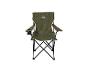 Crivit grüner Klapp-Campingstuhl mit Armlehnen und Getränkehalter