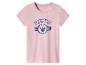 Rosa Kurzarm-T-Shirt mit Minnie Maus-Aufdruck und der Jahreszahl 1928