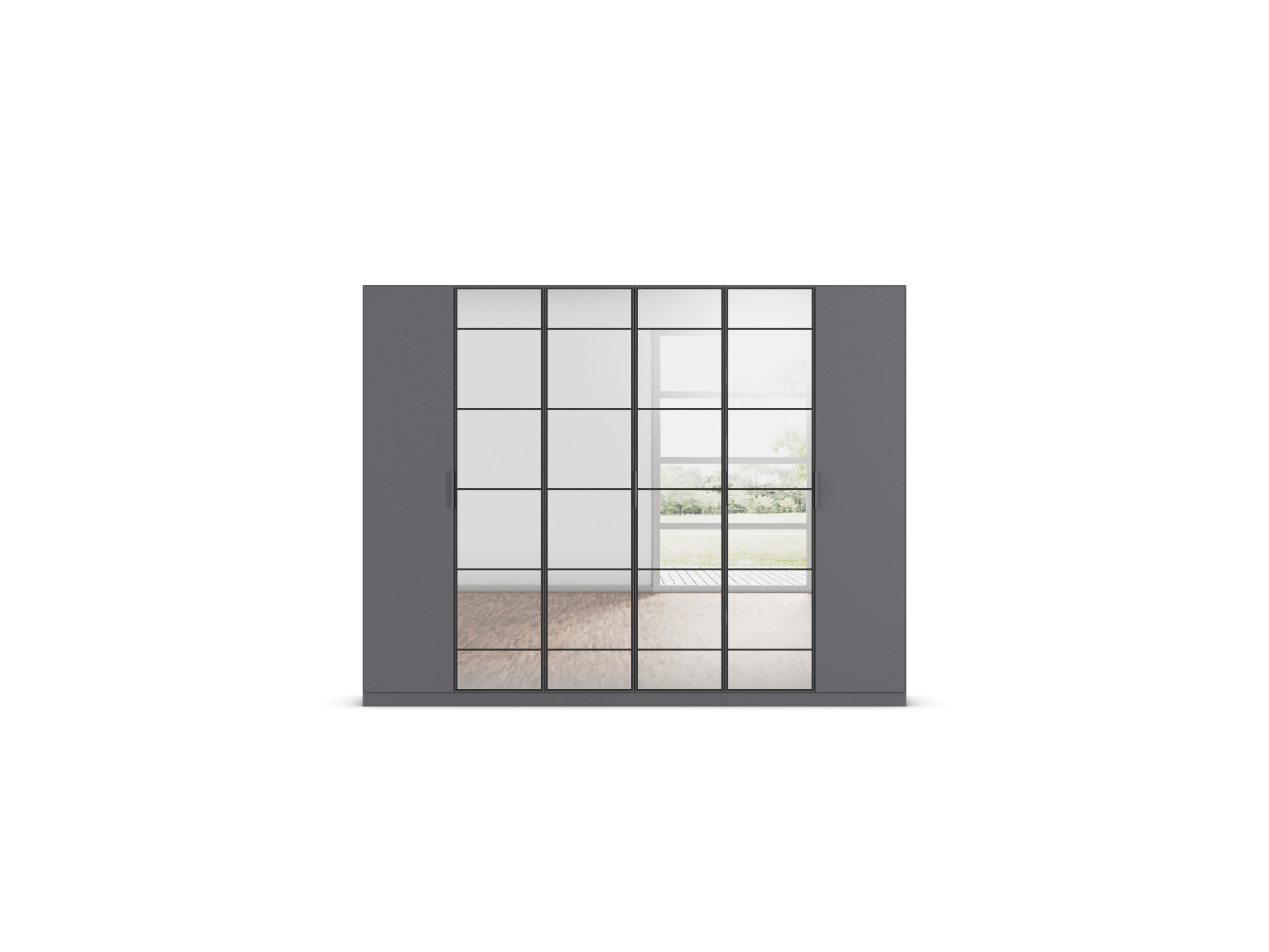 RAUCH ORANGE Acero Drehtürenschrank (graumetallic, Breite 271 cm / Höhe 210 cm) – Bild 4 von 4