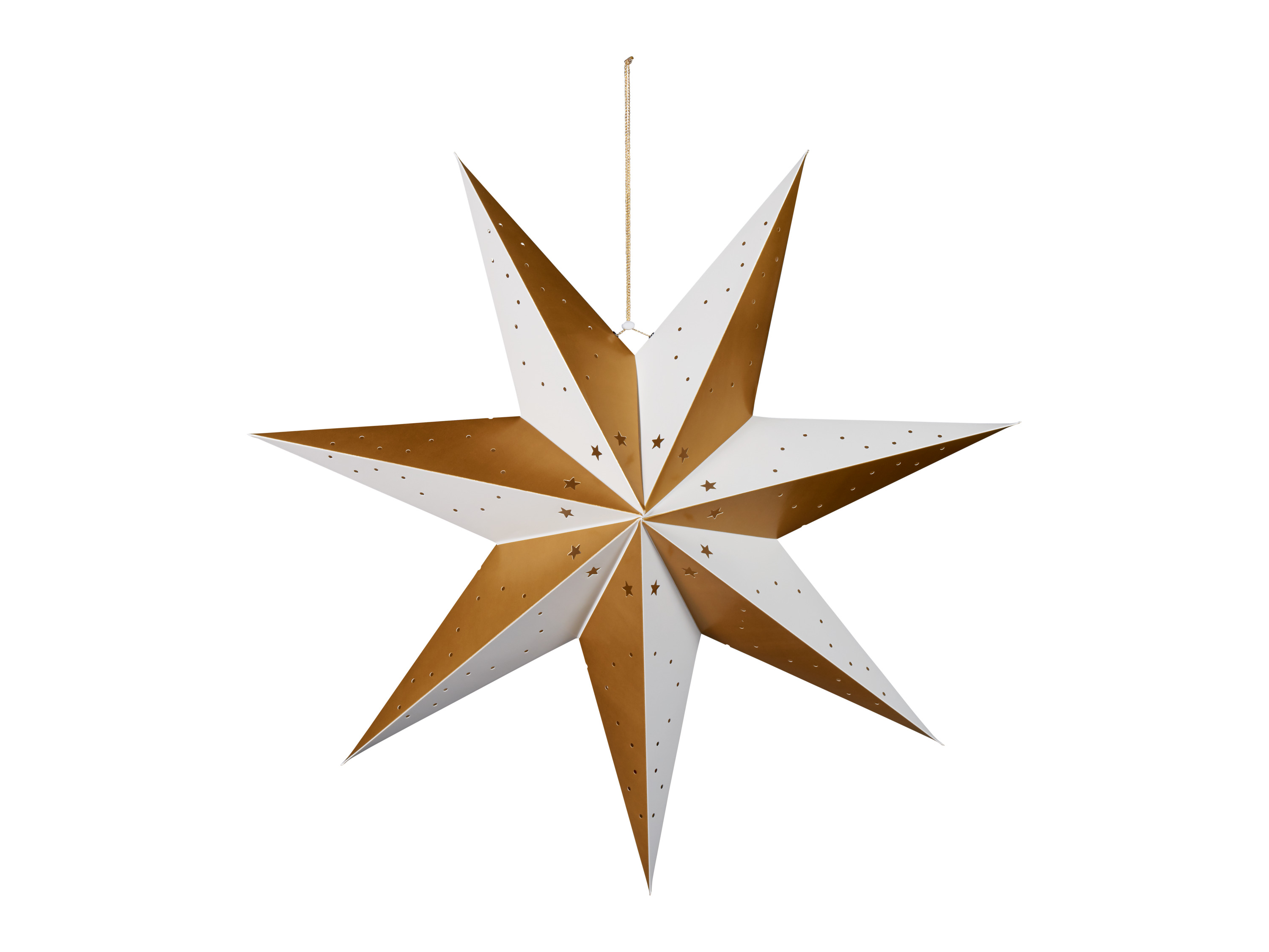 Thumbnail - LIVARNO home Weihnachtsstern Papier LED (cremeweiß/gold)