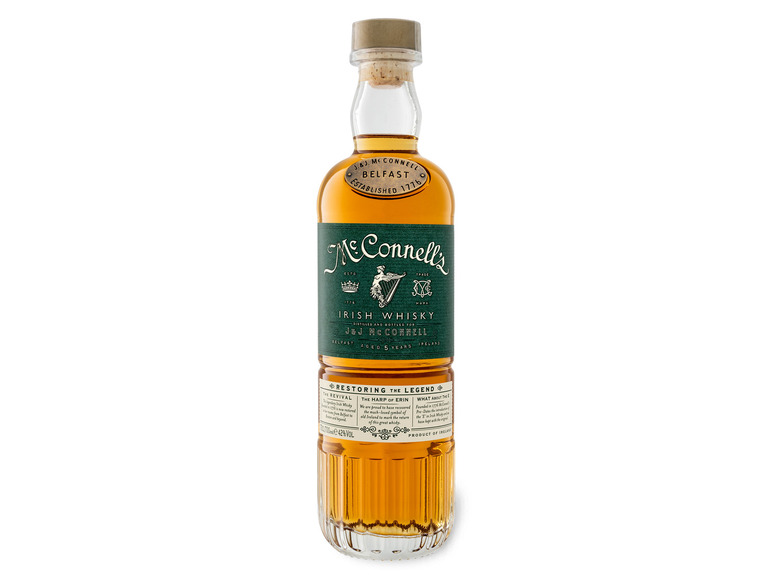 Gehe zu Vollbildansicht: McConnells's Irish Whisky 5 Jahre 42% Vol - Bild 1