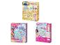Drei Nagelstudio-Sets mit verschiedenen Themen: Stitch, Disney Prinzessinnen und Barbie.